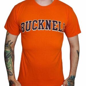 BUCKNELL‎ UNIVERSITY Champion shirt orange short sleeve t-shirt M